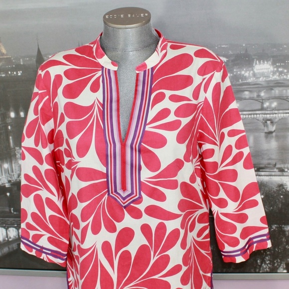 Boden Pink and White Tunic Top - Picture 5 of 7